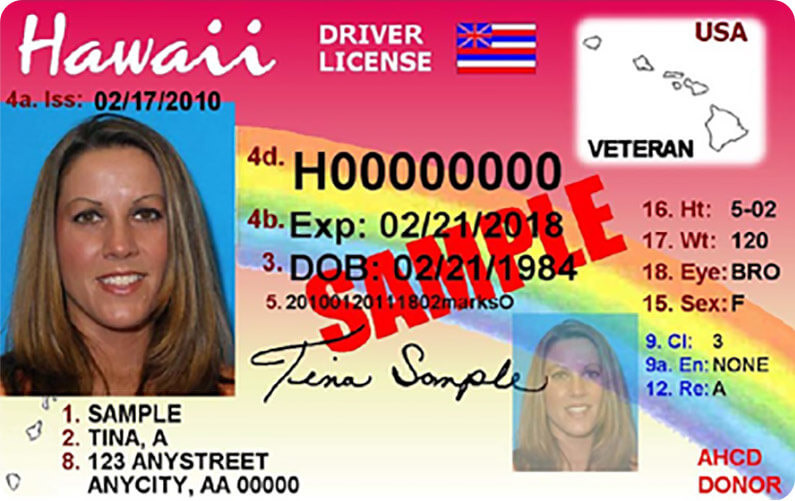 What does a hawaii driver's permit look like