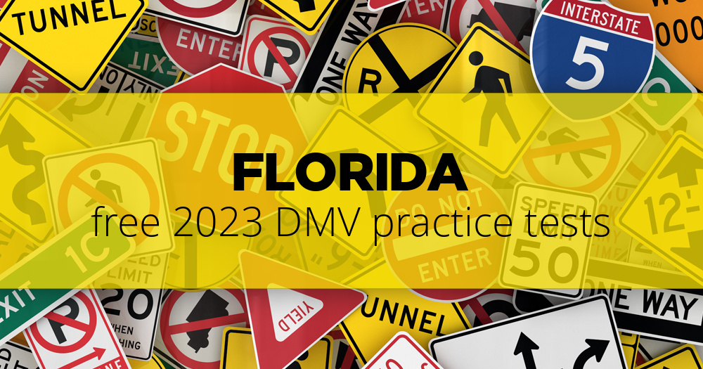 FREE Florida DMV Road Signs Permit Practice Test 2021 FL