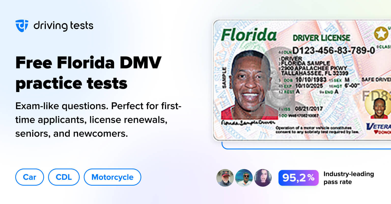 Free Florida (FL) DMV Practice Tests – Updated for 2024