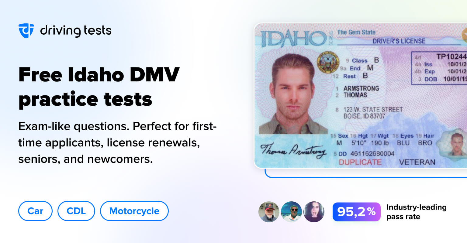 Free Idaho (ID) DMV Practice Tests Updated for 2024