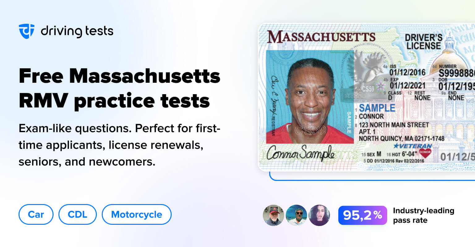 Free Massachusetts (MA) RMV Practice Tests – Updated for 2024