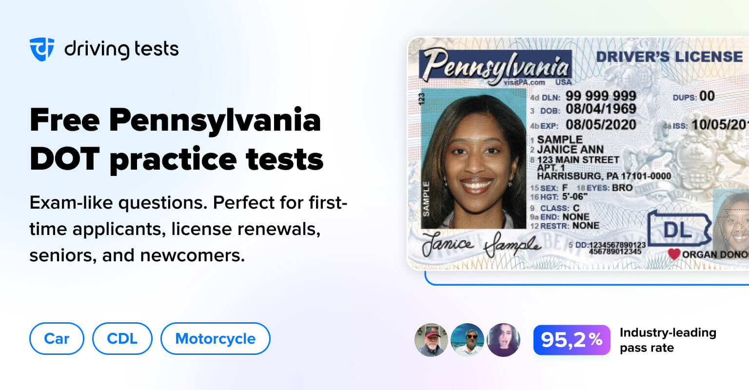 Free Pennsylvania (PA) DOT Practice Tests Updated for 2024