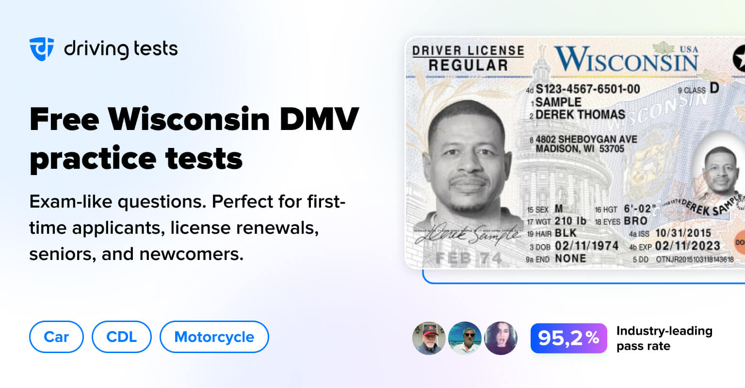 Free Wisconsin (WI) DMV Practice Tests Updated for 2025