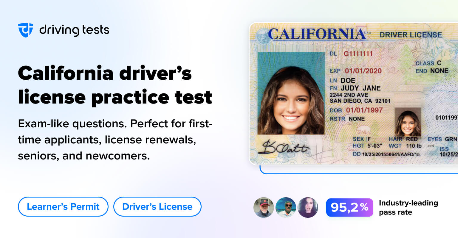 FREE DMV Practice Test for California Permit 2024