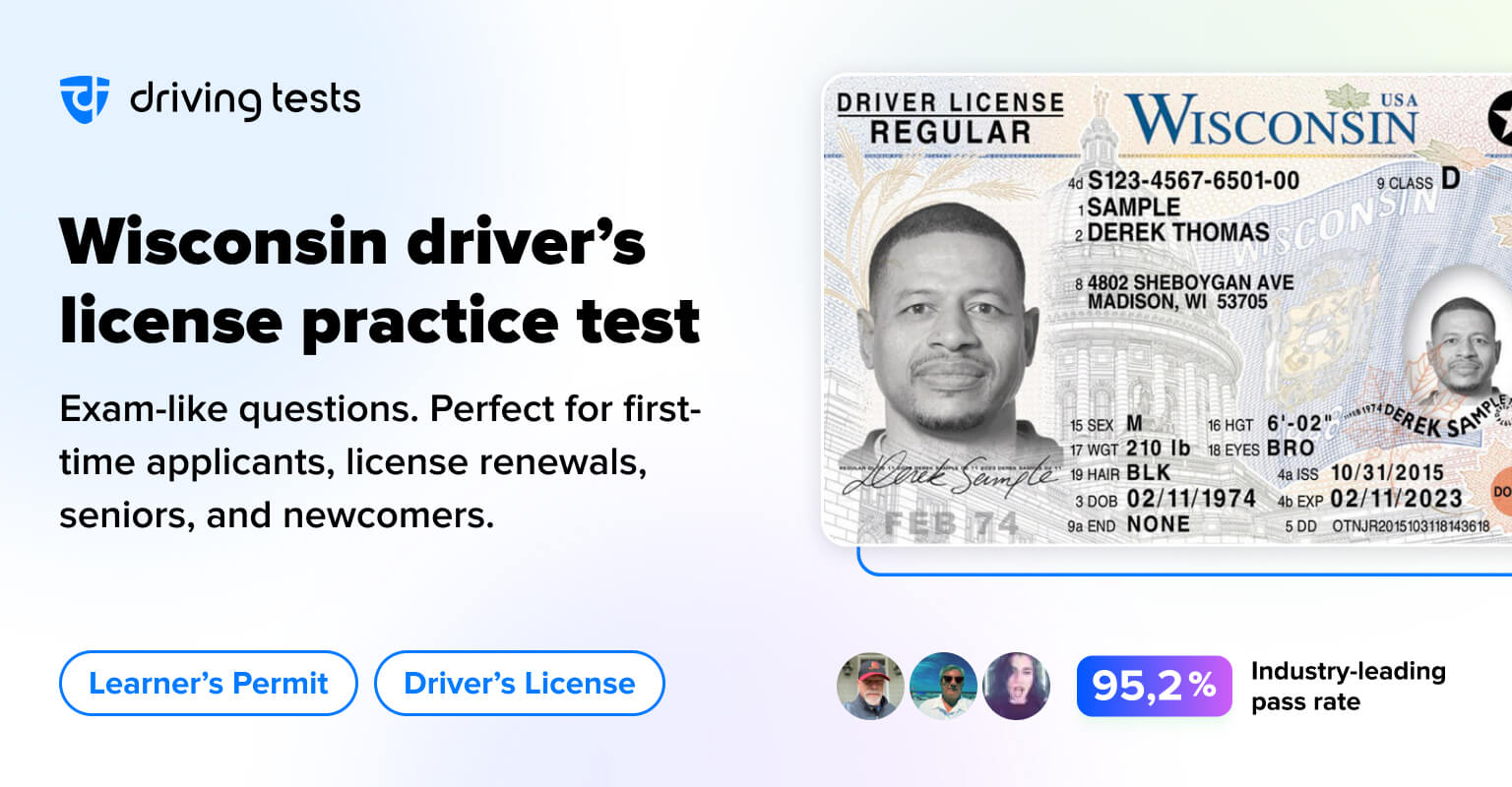 Wisconsin DMV Signs & Road Situations Practice Test WI