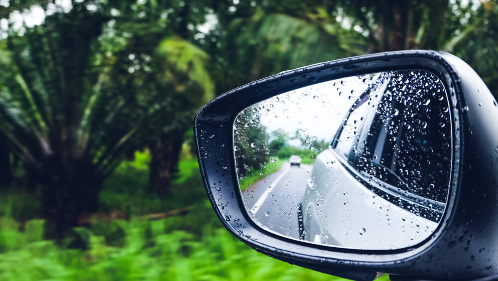 car mirror view