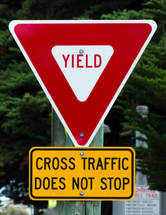 yield road signs