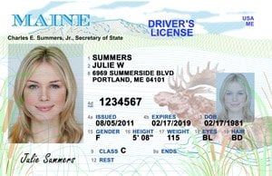 driver's license in Maine