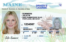 ME DMV driver's license