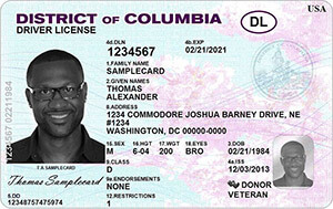 DC DMV driver's license