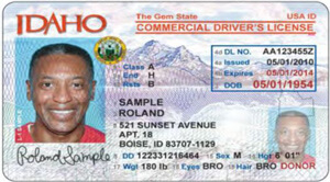 ID commercial driver's license
