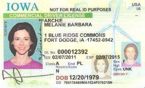 IA commercial driver's license