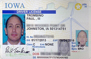 IA DOT driver's license