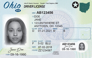 OH BMV driver's license