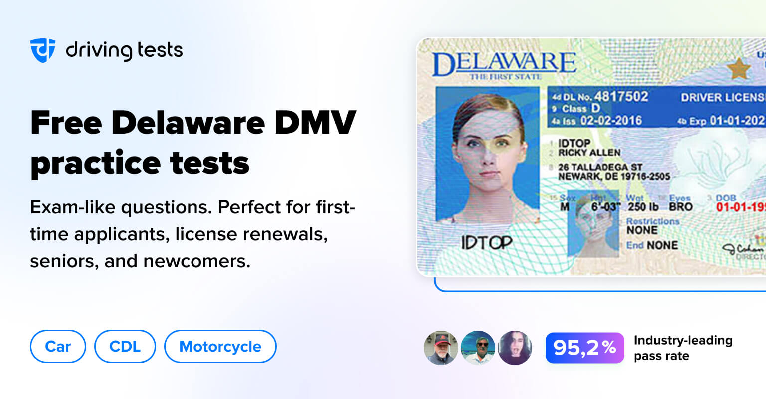 Free Delaware (DE) DMV Practice Tests Updated for 2024