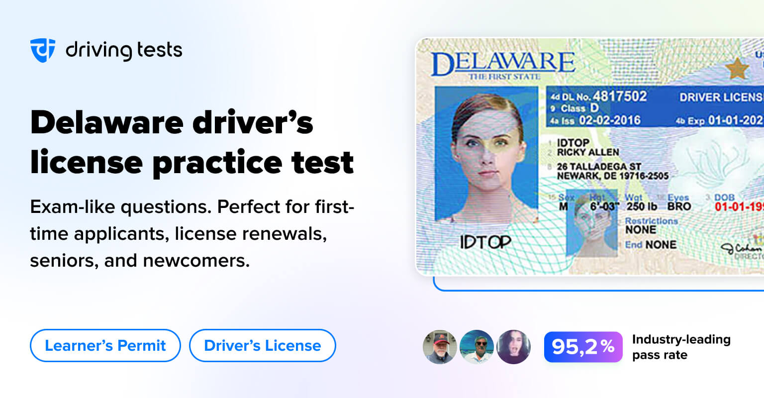 FREE Delaware DMV Permit Practice Test (DE) 2024