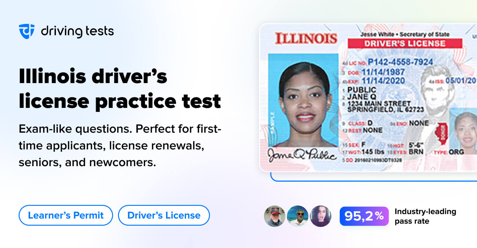 FREE Illinois DMV Road Signs Permit Practice Test 2024 IL