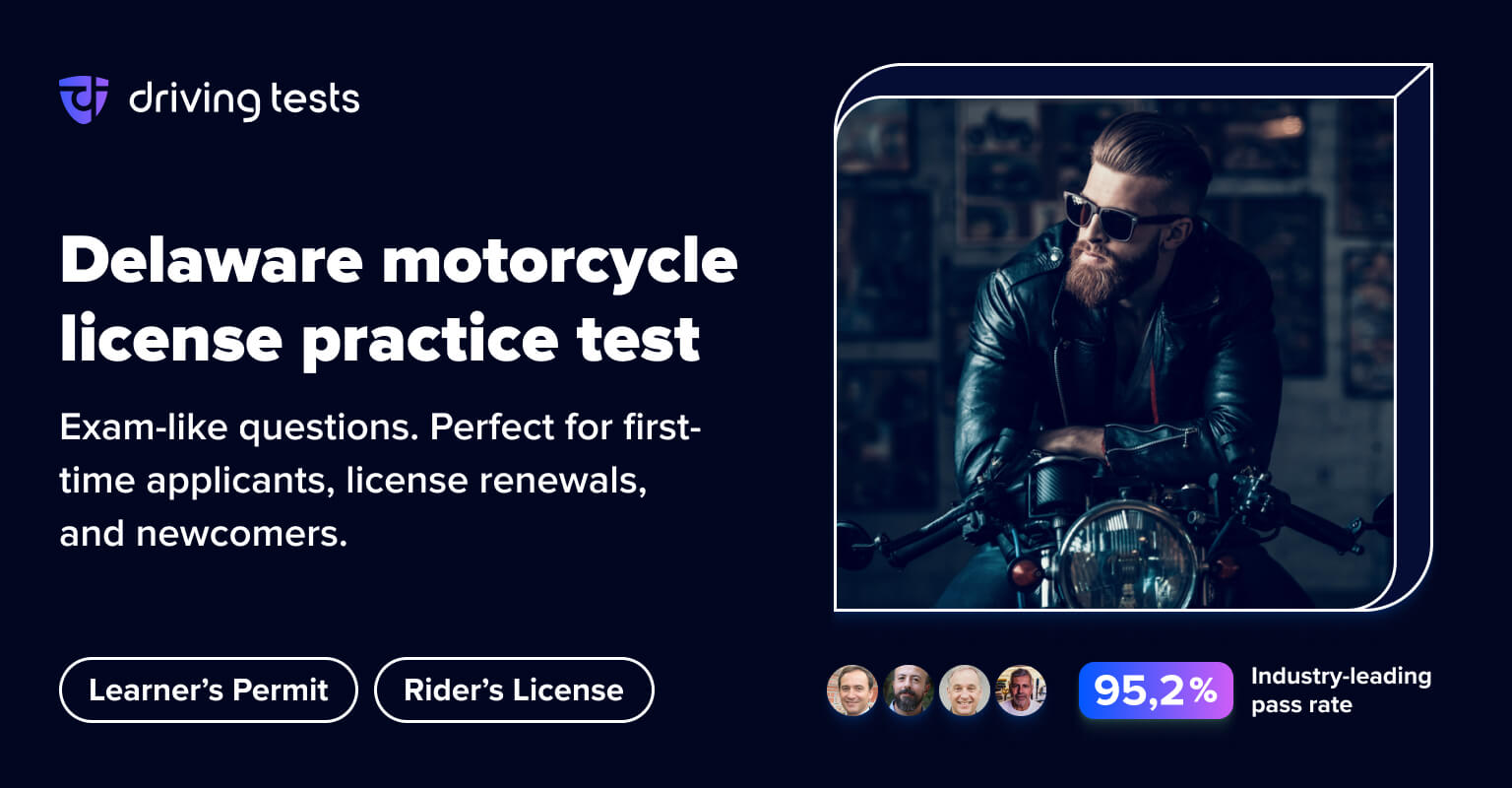 FREE Delaware DMV Motorcycle Practice Test 2024 DE