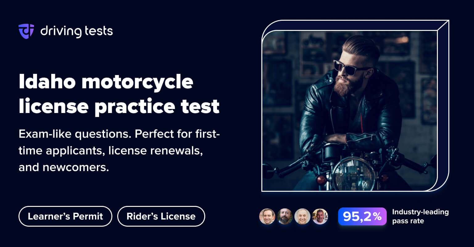 FREE Idaho DMV Motorcycle Permit Practice Test 2024 ID