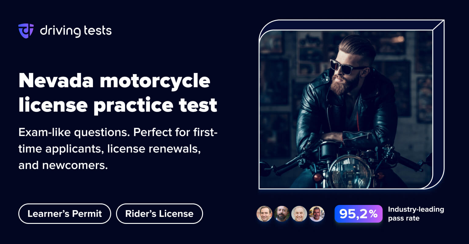 FREE Nevada DMV Motorcycle Practice Test 2024 NV