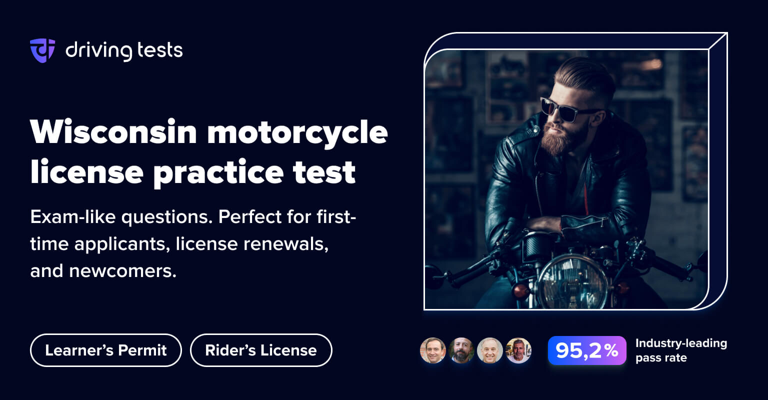 FREE Wisconsin DMV Motorcycle Practice Test 2024 WI