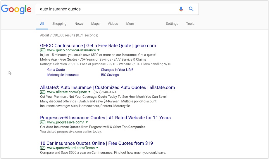 insurance search
