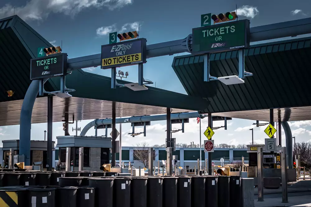 Turnpike toll booths in Pennsylvania