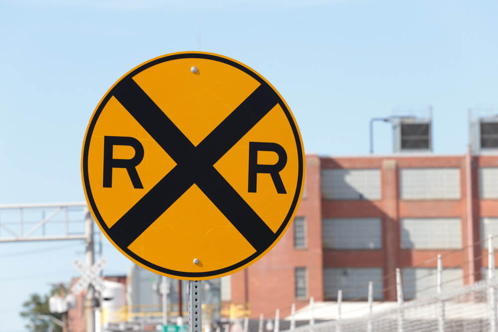 train crossing sign