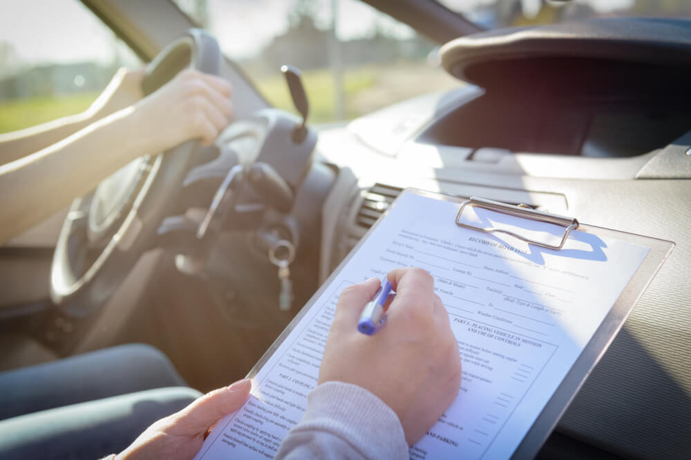 Behind-the-wheel road examination